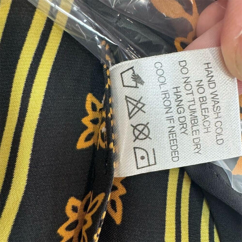 House of Harlow x REVOLVE Black Gold Floral Geometric‎ Midi Dress M - Picture 8 of 11